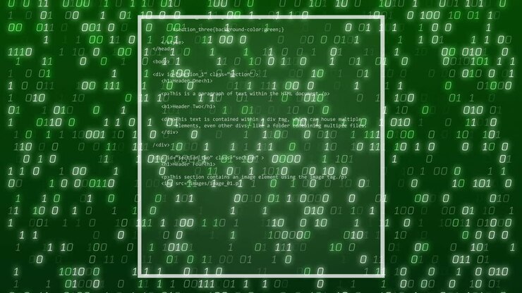 Animation of data processing over binary coding