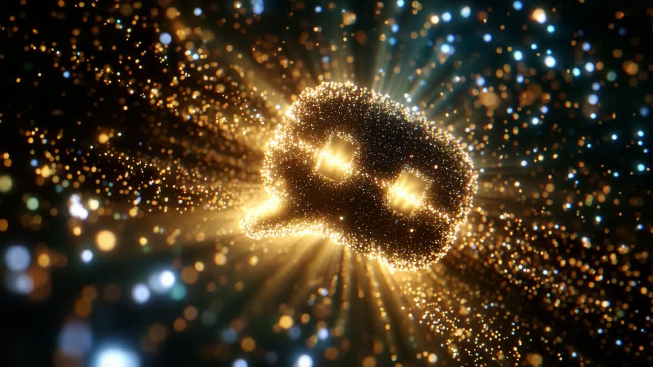 A Stunning Visual Representation of Communication and Connection, Showcasing a Glowing Icon in the Shape of a Chat Bubble Surrounded by Sparkling Particles that Emanate a Warm Light