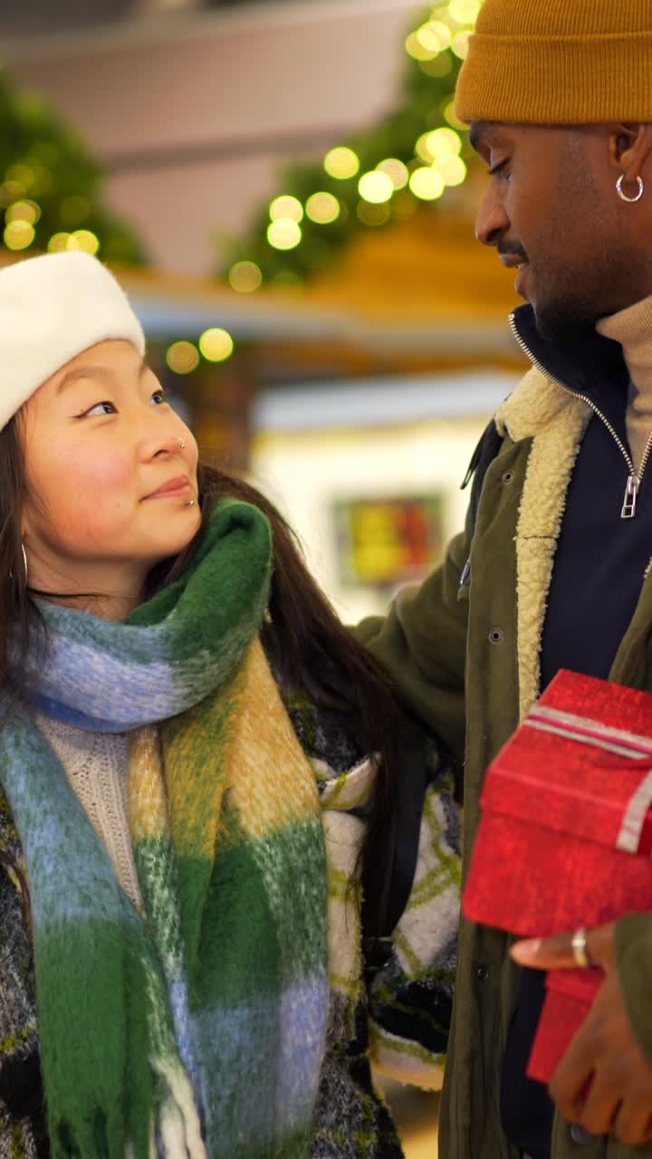 Couple with Christmas Gift