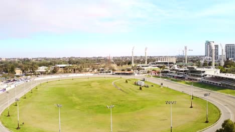 aerial view of a race track