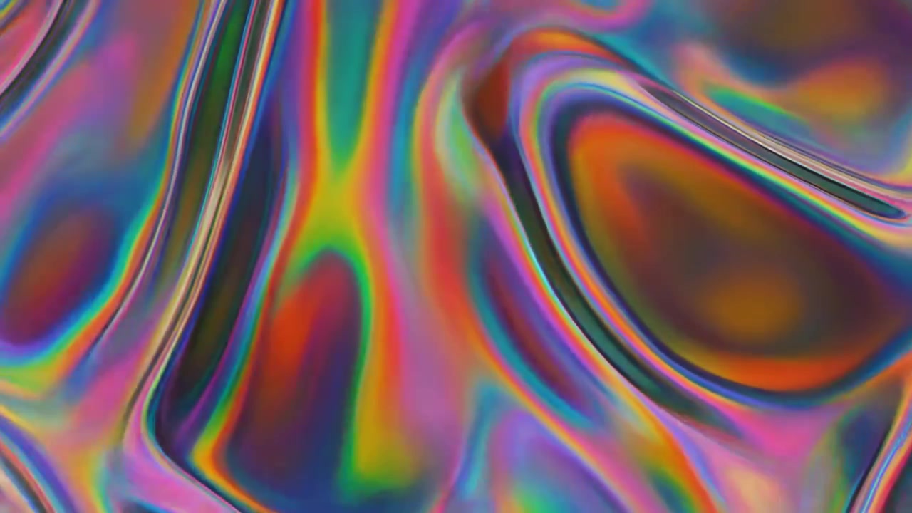 Abstrakt iridescent væskeoverflade med flydende farver