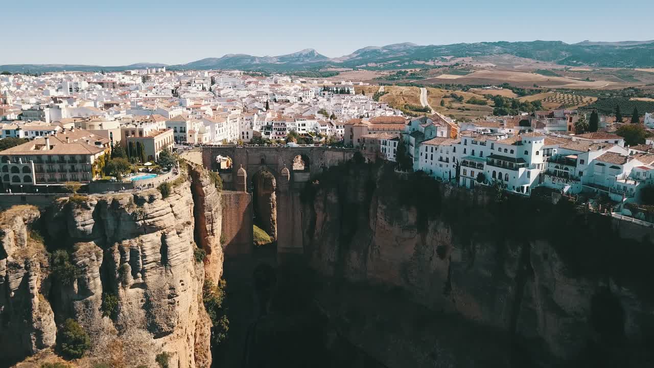 4k의 론다 스페인에서 공중 비디오 샷