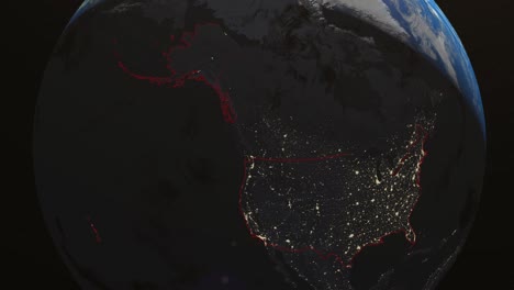 Earth USA Rhode Island Night