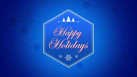 Happy-Holidays-in-frame-with-fall-snowflakes-on-blue-gradient