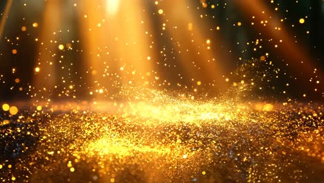 a bright, sunny day with a lot of light shining on the ground. the light is reflected in the ground, creating a sparkling effect