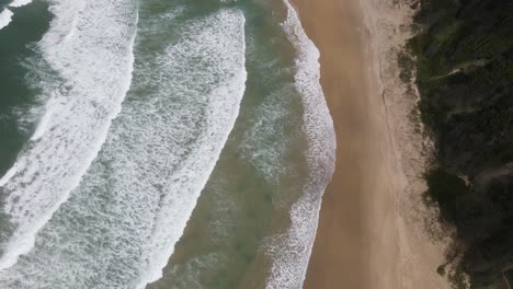 beautiful tropical sea and fine sand from above