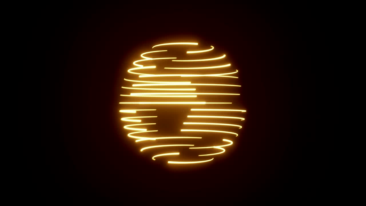 Abstract neon sphere background.