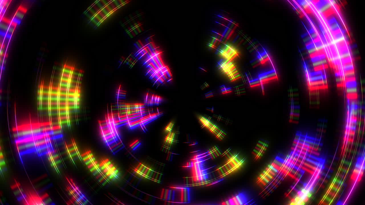 Luci vibranti: affascinante vortice circolare di colori