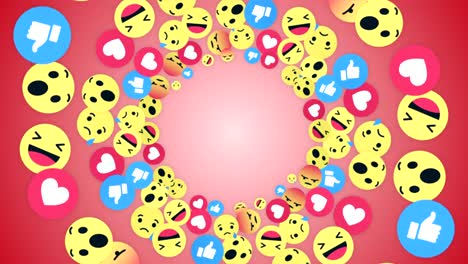 caída de emoji signos de animación, renderización, fondo, con el canal alfa, bucle