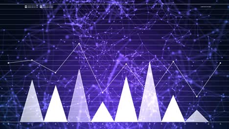datos y estadísticas de informes, animación con diagramas gráficos.