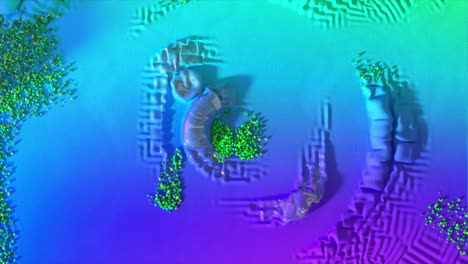 Instagram Logo 3D Render with Abstract Background