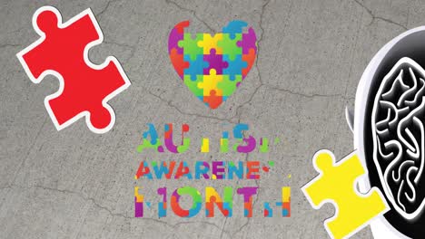 Animation-of-puzzles-falling-over-autism-awareness-month-text-and-heart-formed-with-puzzles