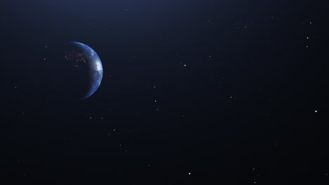 animated planet earth rotating in space