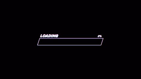 animation colorful loading bar on black background.