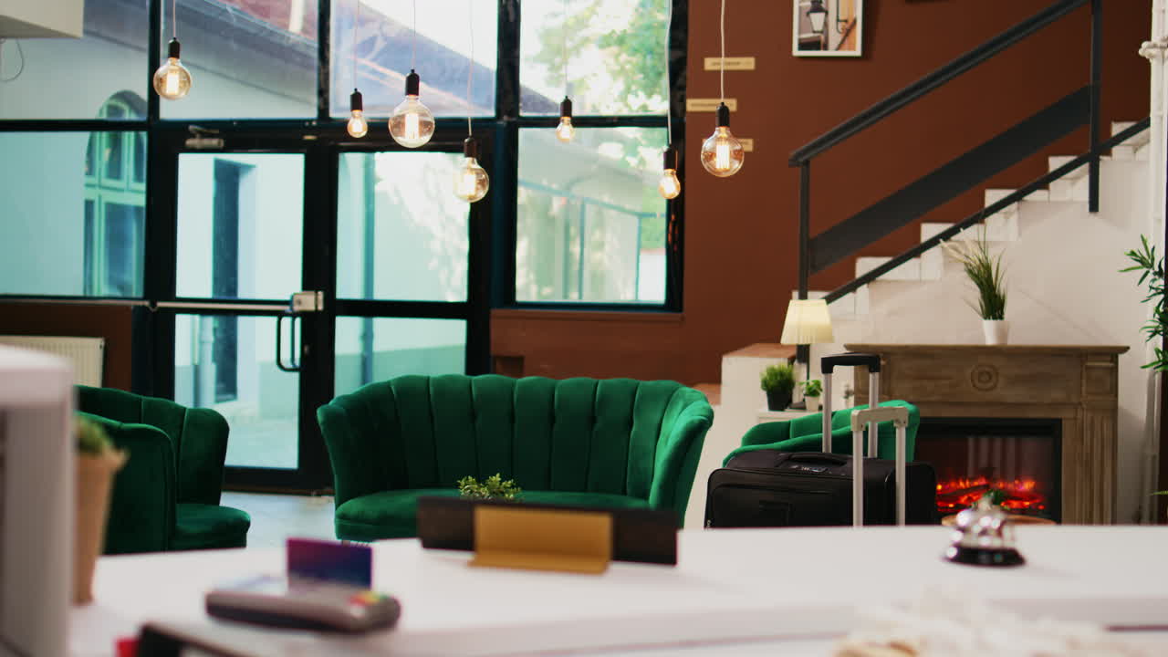 빈 호텔 리셉션과 로비