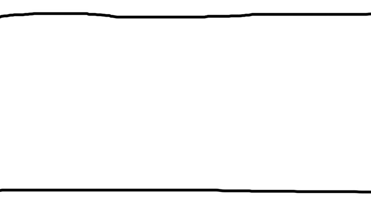White background with black long strokes on top and bottom. Stop motion animation. Looped Seamless Footage.