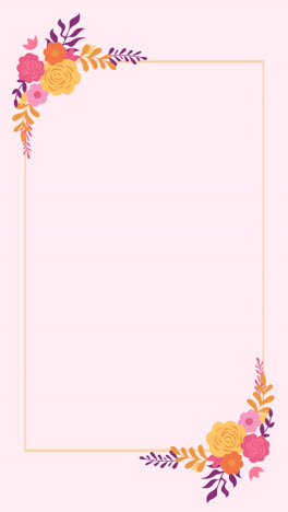 An-animation-of-Floral-frame-with-different-species