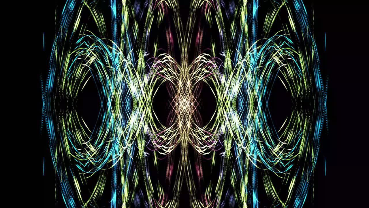 líneas multicolores abstractas en un patrón de caleidoscopio para celebración, baile, fiesta, espectáculo de escenario, concierto o espacio de copia de título