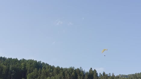 having fun paragliding in slovenia