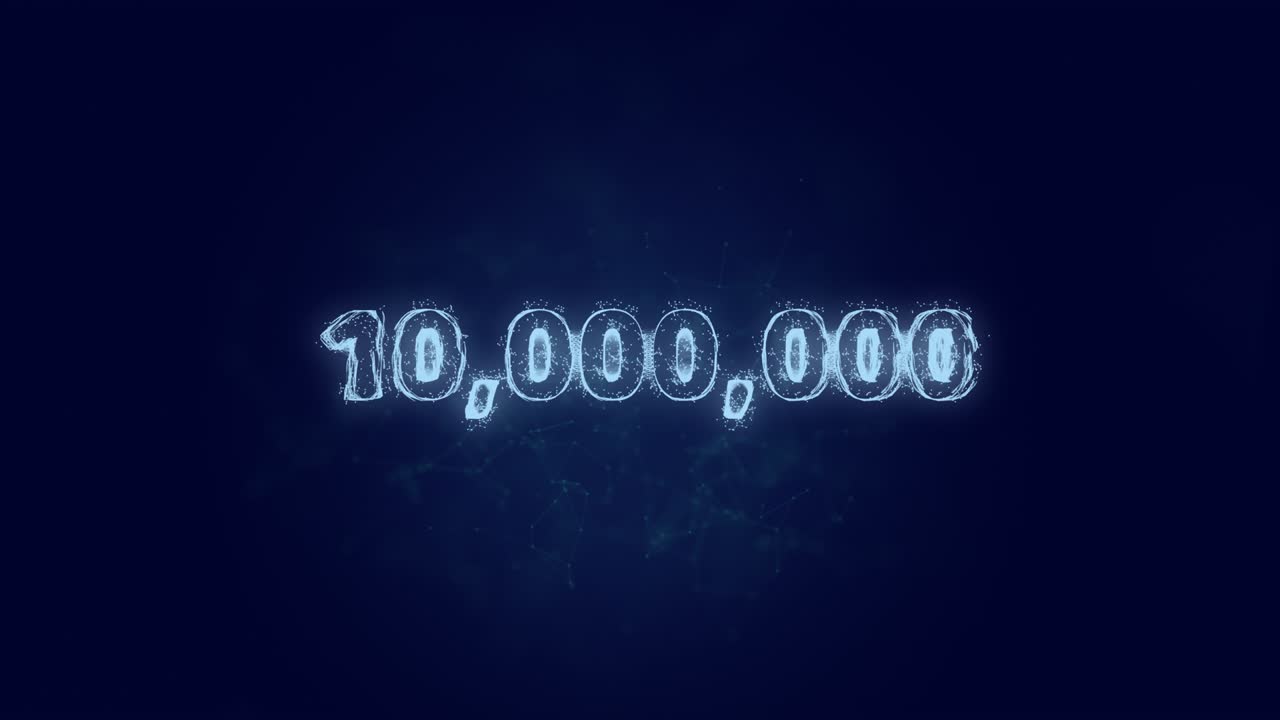 diez millones de números texto. plexus con texto diez millones de nombres plexus. video 4k