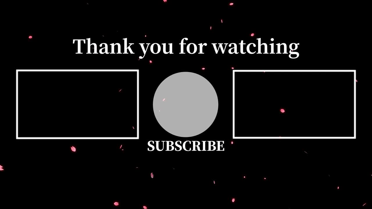 체리 꽃 잎자루 입자 끝 카드 끝 화면 모션 그래픽