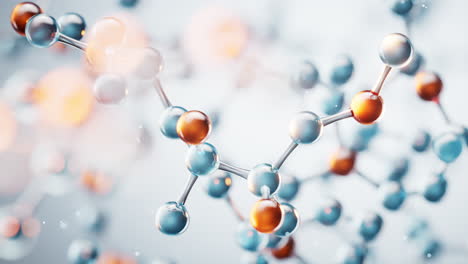 transparent molecules background, 3d rendering.