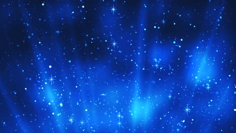 loopable abstract blue aqua background with particles and stars