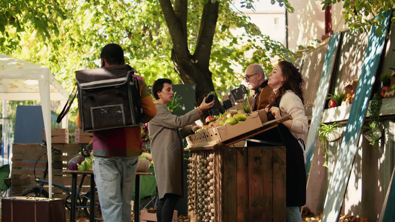 People at a Farmers Market
