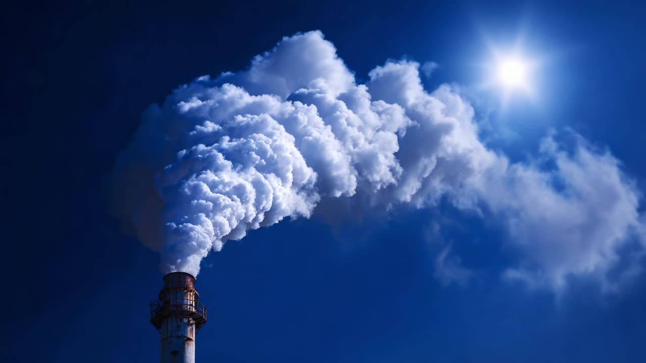 Pollution from an industrial chimney