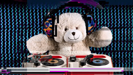 el dj del oso de peluche con problemas