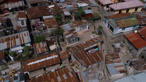 aerial view of rural residential area in dar es salaam city