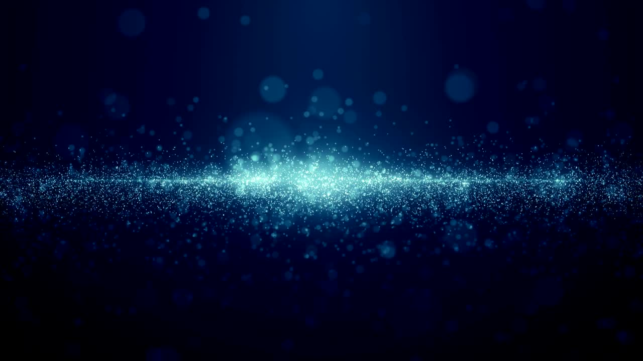 Particles Blue dust abstract light bokeh motion titles cinematic background loop