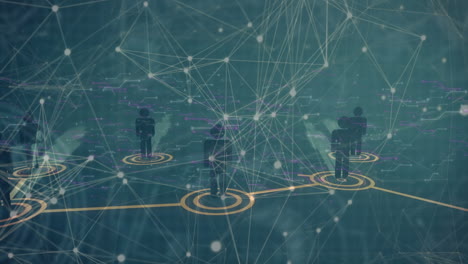 animation of network of connections with people icons