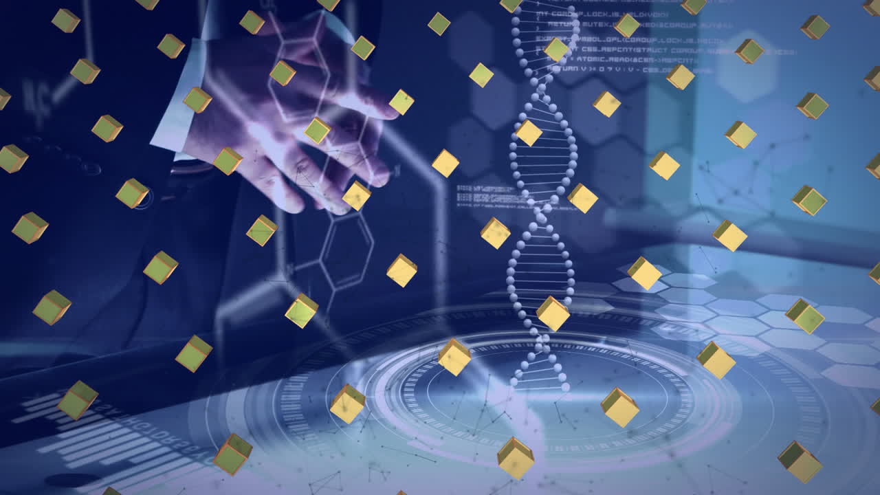 과학 데이터 프로세싱의 애니메이션이 기술을 사용하여 사람을 초월합니다.