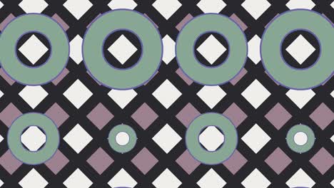Abstract background with animated tiles and geometric elements. Motion graphic background in a flat design. Abstract multicolor shapes in minimal dynamic mosaic