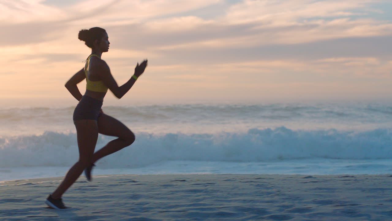 Active, fit and athletic woman running