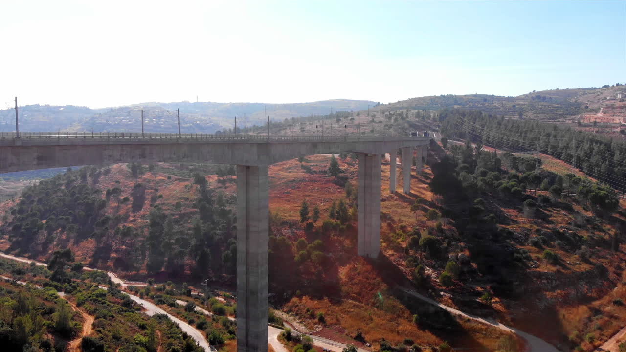 Large Railway bridge Aerial view