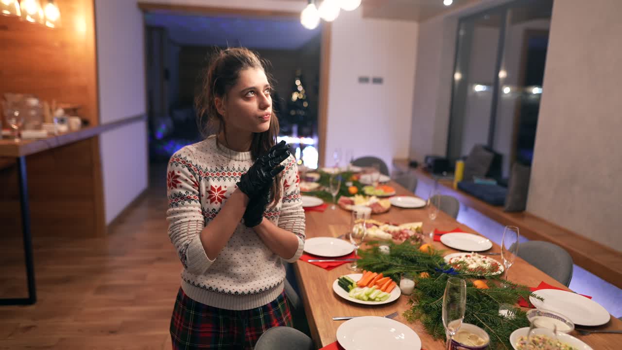 preparación de la cena de navidad
