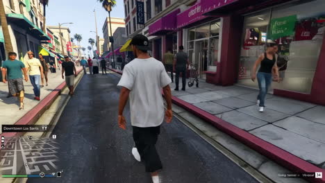 downtown los santos street scene in gta v