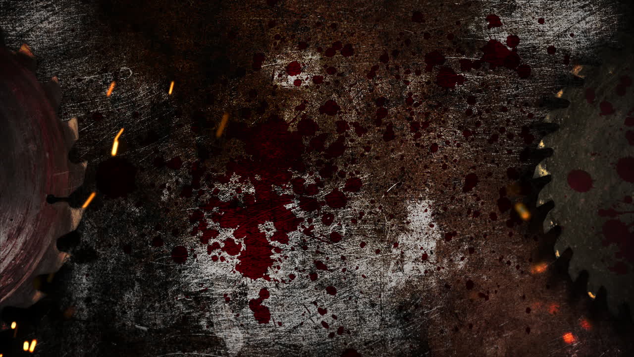 fondo de terror místico con sierra eléctrica y sangre oscura 3
