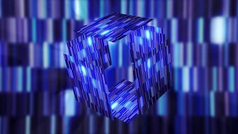 abstract blue geometric cube pattern background