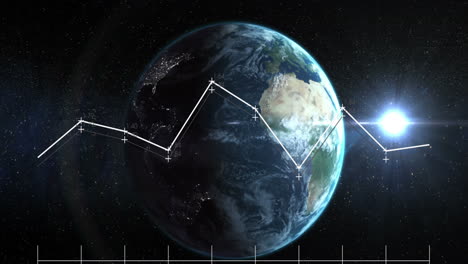 animación del procesamiento de datos digitales en todo el mundo