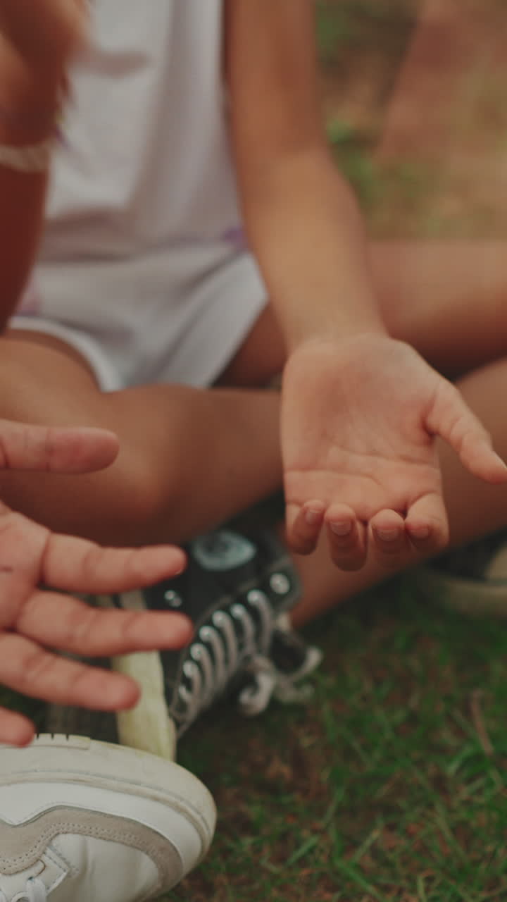 Kids Playing Rock Paper Scissors