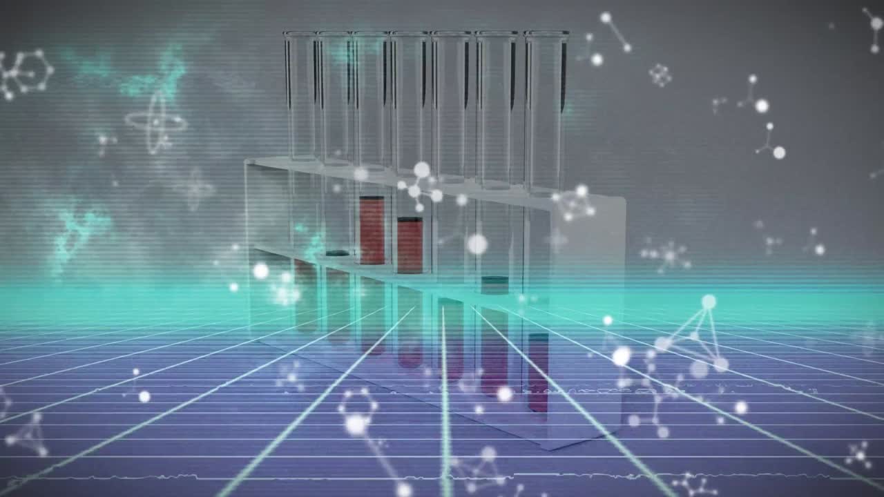 dna 체인에 대한 다양한 데이터 처리의 애니메이션