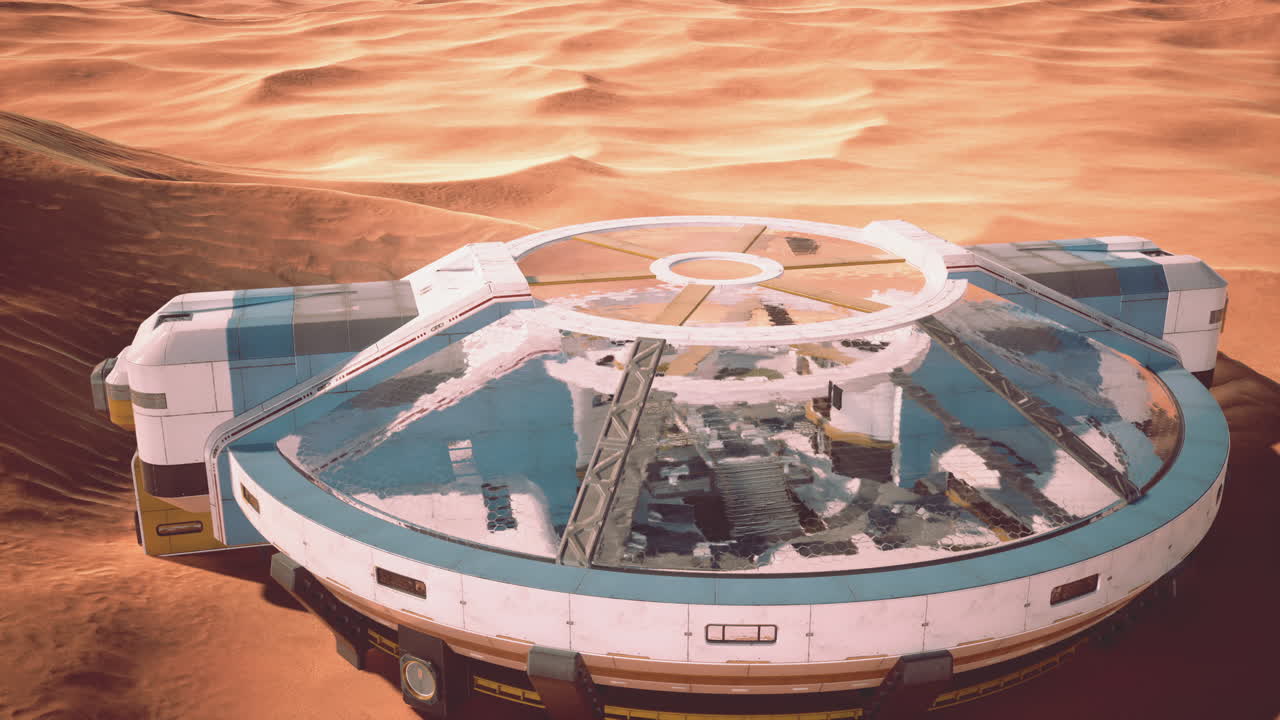 Futuristic Mars Research Station