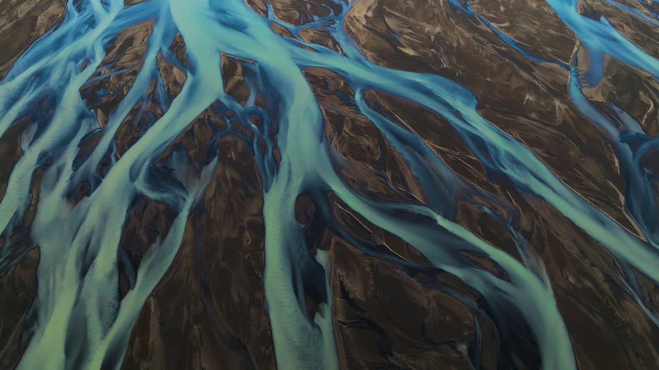 Natural Wonders Of K&aacute;lfafell River Braids In Iceland