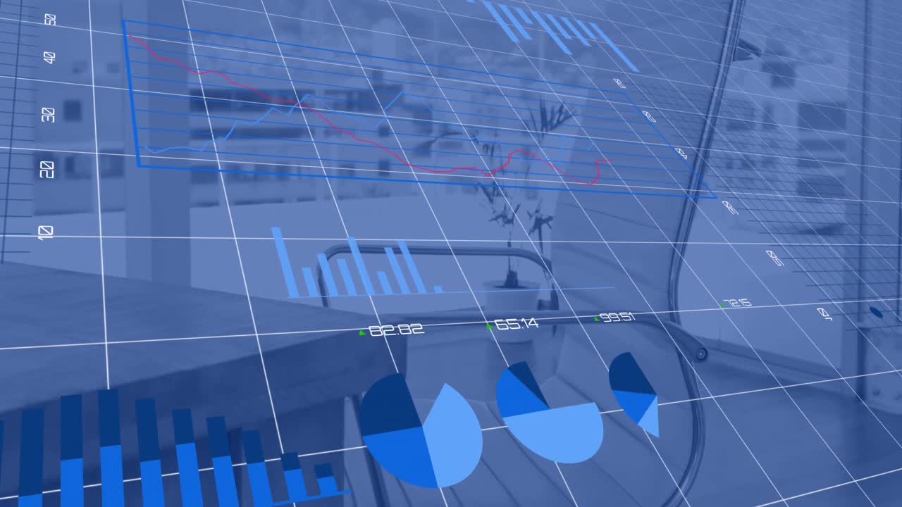 Animation of data processing over office