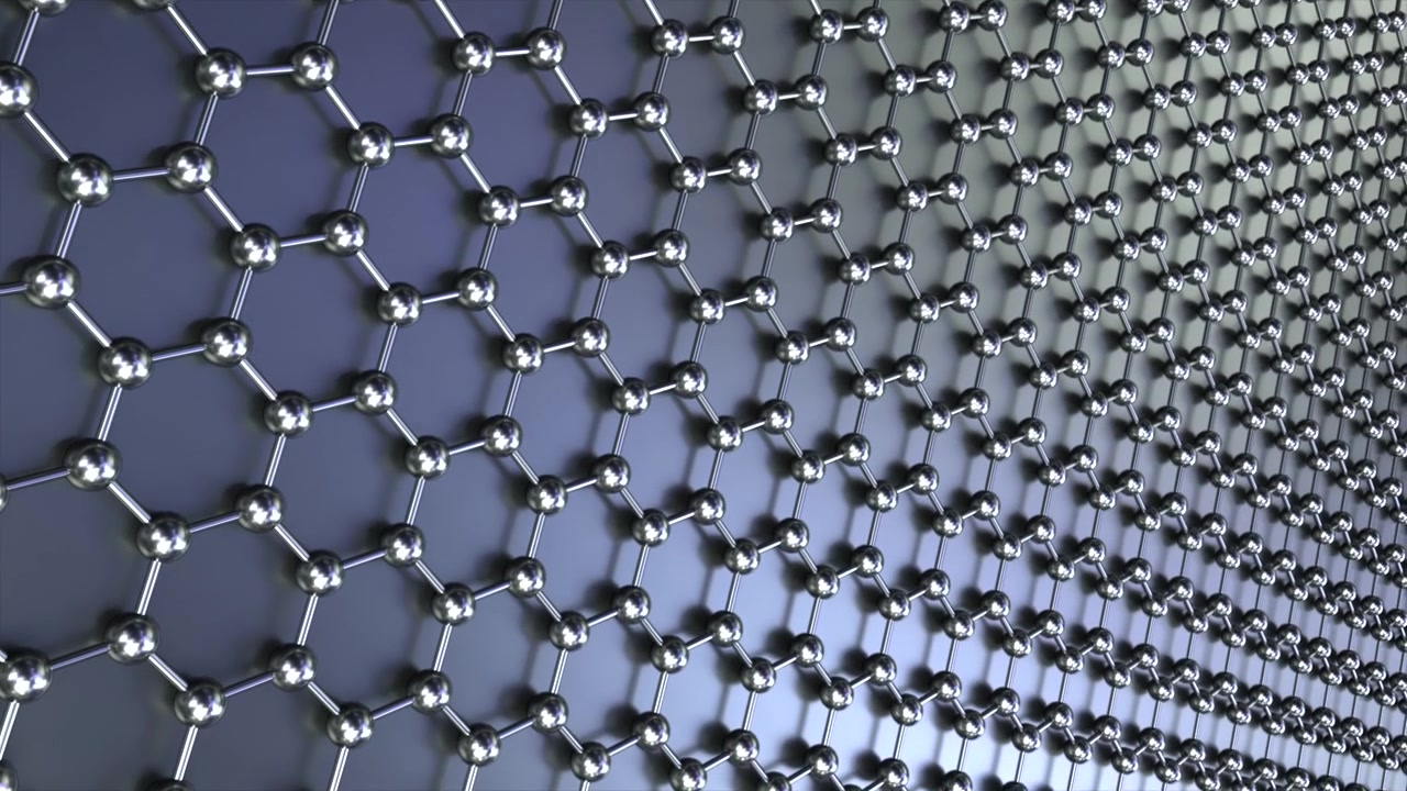 Graphene hexagon background Tech loop chrome with an alpha channel.