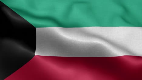 Ondeando-Lazo-4k-Bandera-Nacional-De-Kuwait