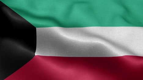 waving loop 4k national flag of kuwait